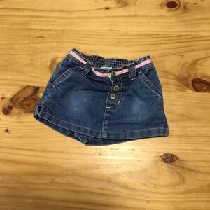 Old Navy Cute Baby Girls Jean Skort Skirt & Short One-piece Y2K Vintage 6-12M